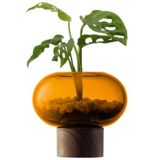Oblate Vase Amber LSA