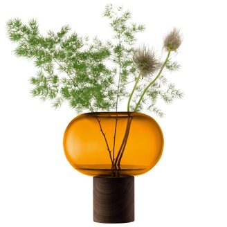 Oblate Vase Amber LSA