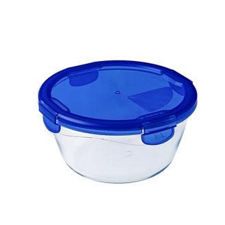 Förvaringslåda i glas Cook&Go Blå rund 15 cm PYREX®