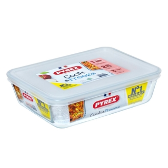 Förvaringslåda i glas Cook&Freeze rektangulär 27 cm PYREX®