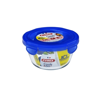 Förvaringslåda i glas Cook&Go Blå rund 15 cm PYREX®