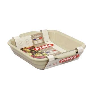 Ugnsform i keramik Creation fyrkantig Beige 27 cm PYREX®