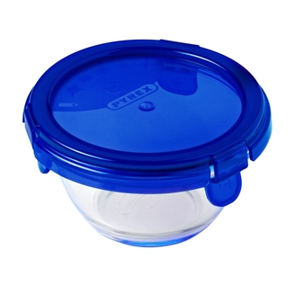 Förvaringslåda i glas Cook&Go Blå rund 200ml PYREX®