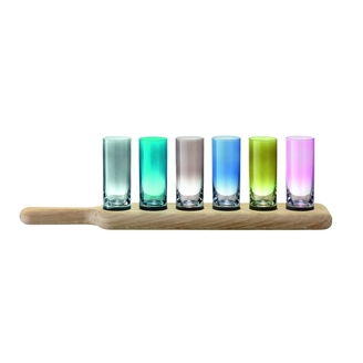 Vodka set Paddle 6 glas plus bricka