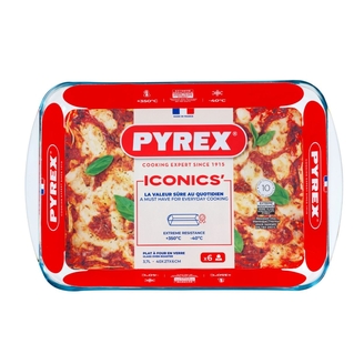 Ugnsform i glas Iconics rektangulär 40 cm PYREX®