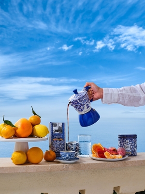 Kokare 6 kopp D&G MOKA Induktion Mediterraneo Blå BIALETTI®