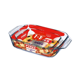 Ugnsform i glas Let’s Share rektangulär SET 2 31/35 cm PYREX®