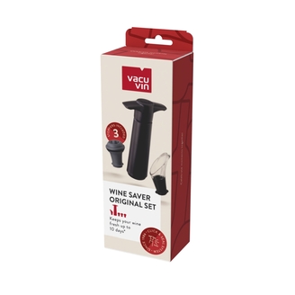 Wine Saver & Server SET 5 Svart VACUVIN®